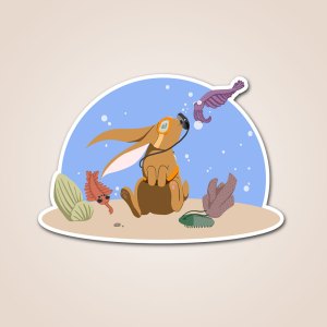 Cambrian Rabbit Sticker